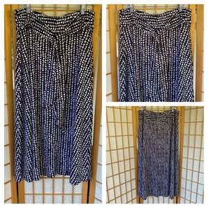NY Collections Jersey Blue & White Print Maxi Skirt SZ 1X NWT
